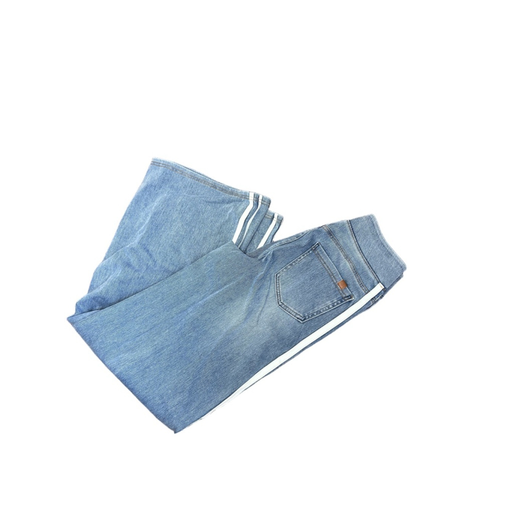 Halara Flex™ High Waisted Stripe Wide Leg Flowy Washed Casual Jeans size small